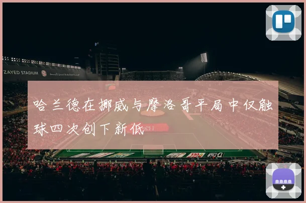 哈兰德在挪威与摩洛哥平局中仅触球四次创下新低